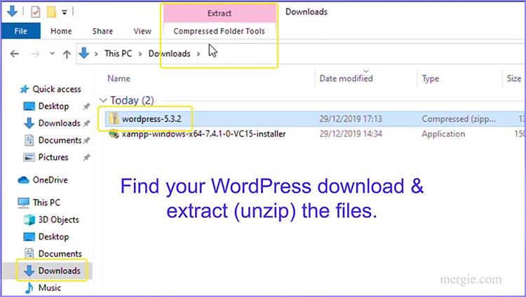 Find Your WordPress Download & Extract (Unzip) the Files