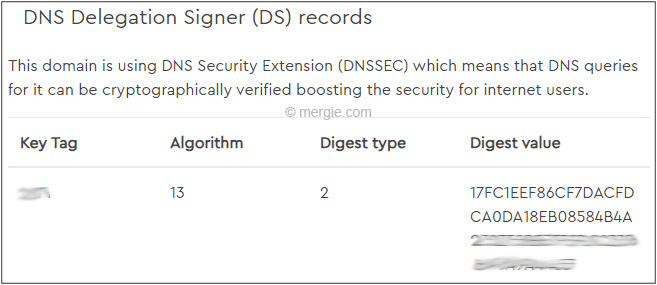 This Domain is Using a DNS Security Extension (DNSSEC)